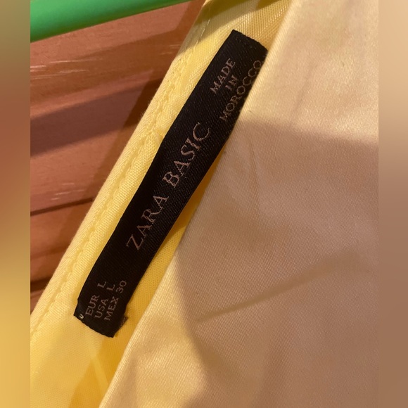 SOLD ON MERC. Zara Basics Bright Yellow Sundress size L NWT! - Picture 5 of 5